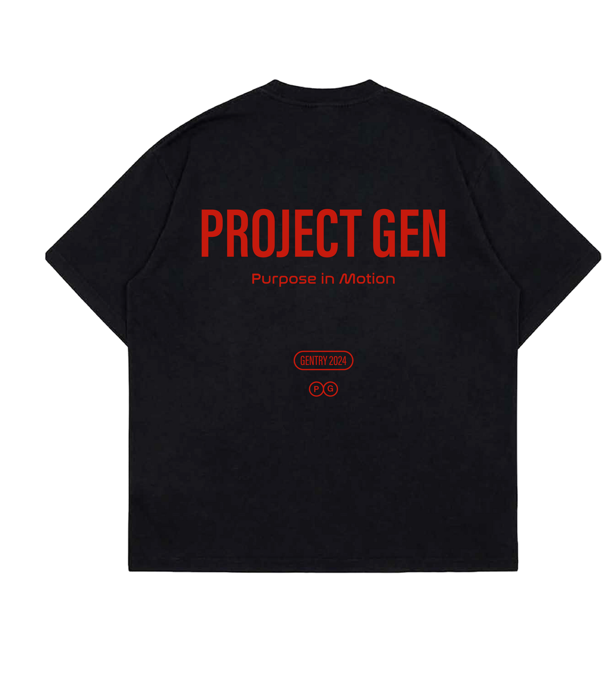 Project Gen T-shirt Red on Black