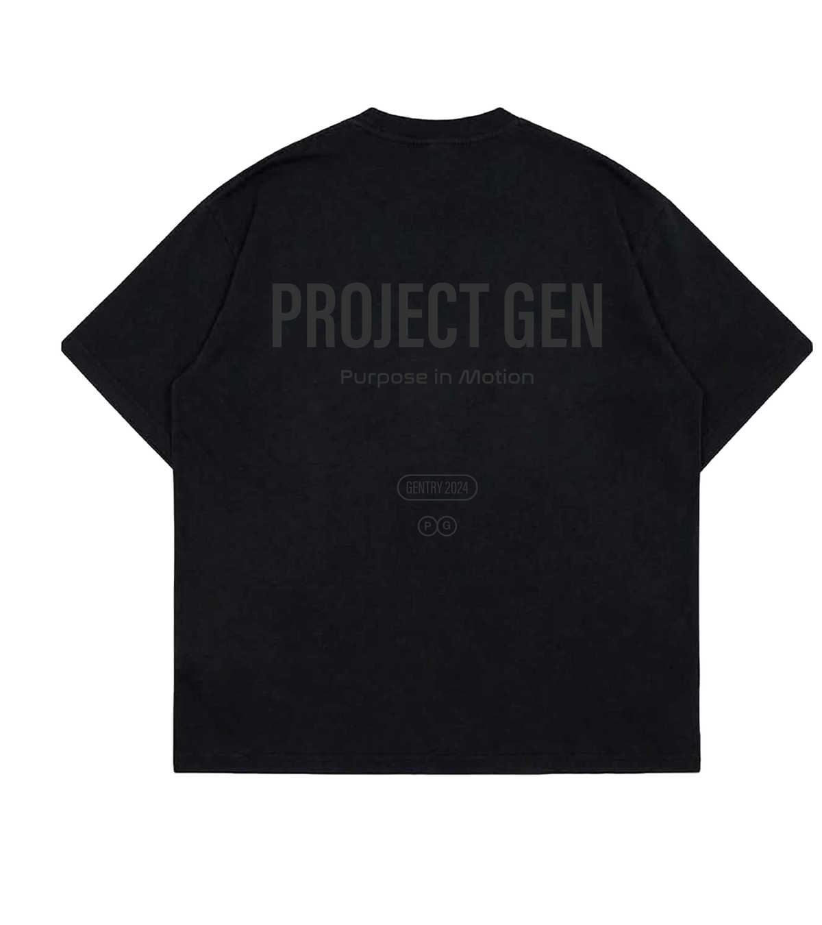 Project Gen T-shirt Grey on Black