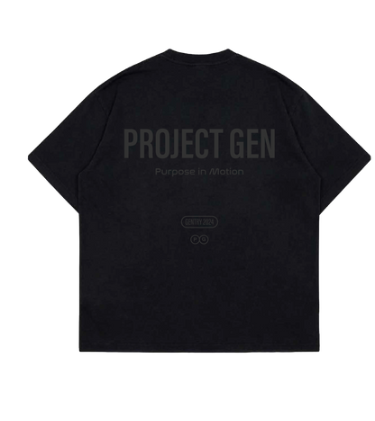 Project Gen T-shirt Grey on Black