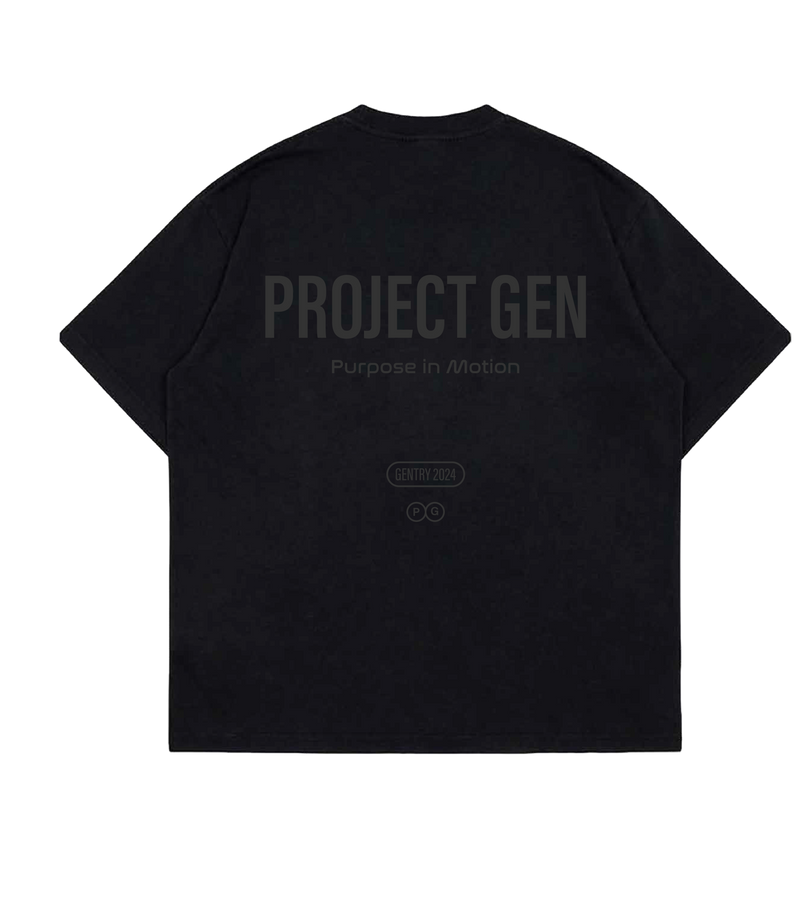 Project Gen T-shirt Grey on Black