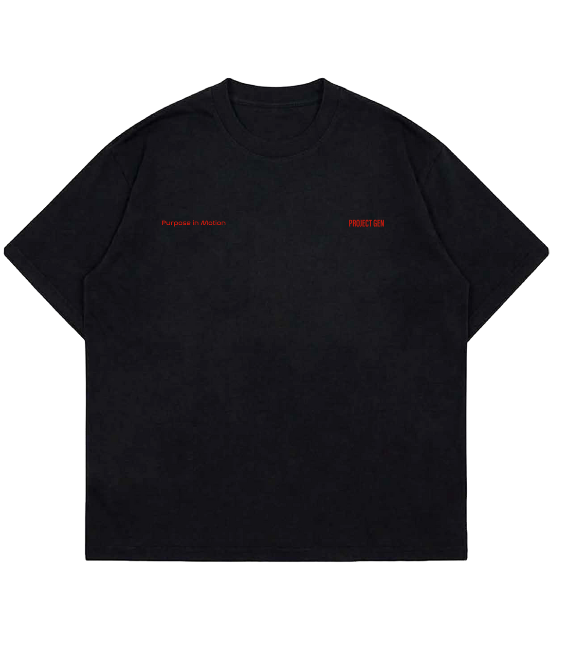 Project Gen T-shirt Red on Black