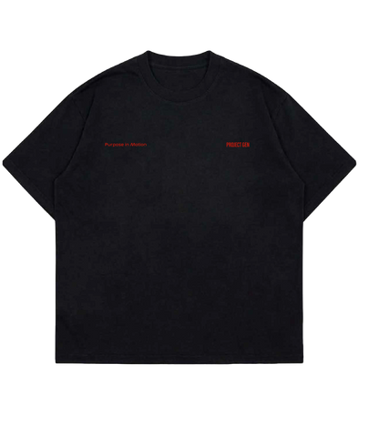 Project Gen T-shirt Red on Black