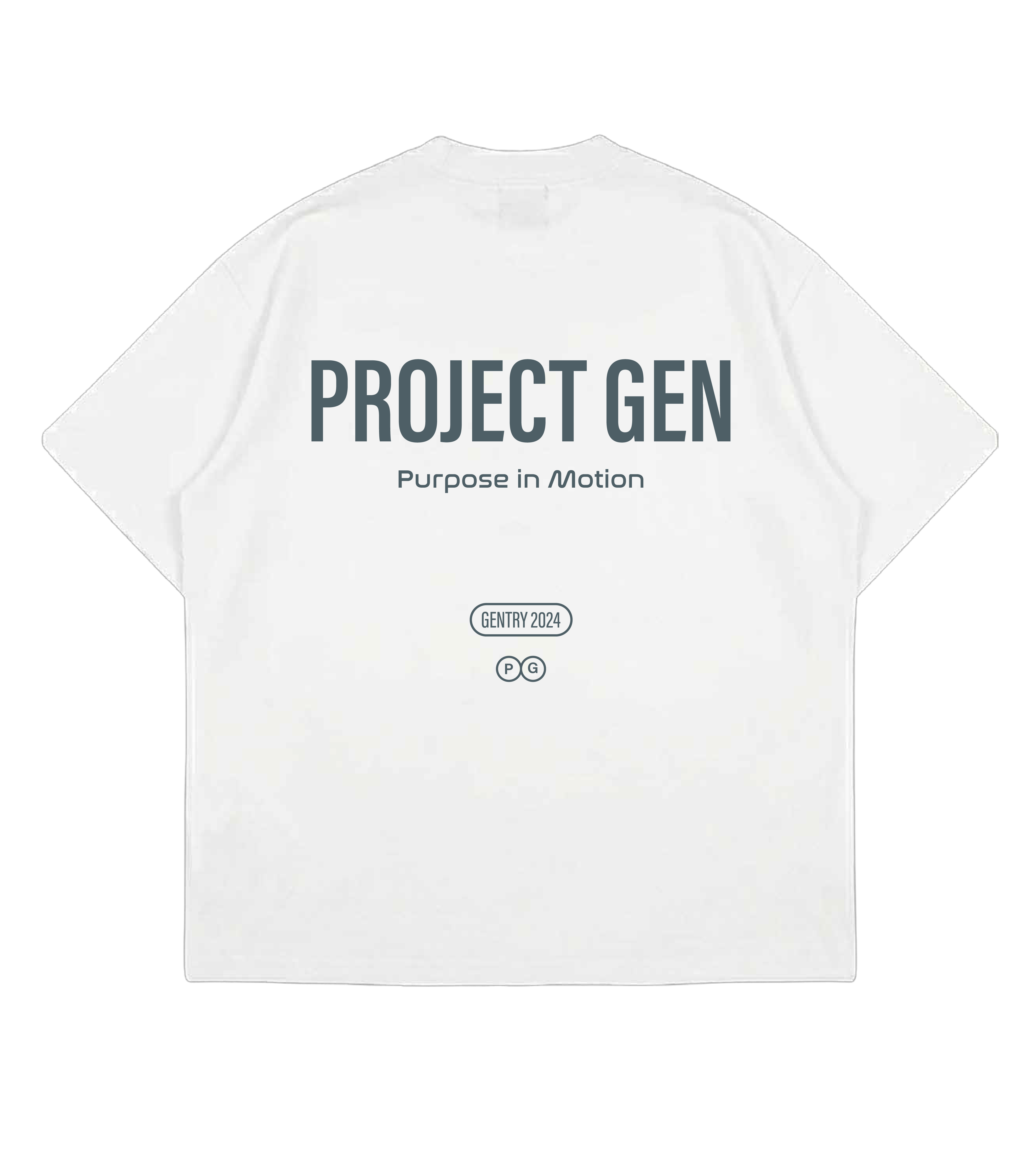 Project Gen T-shirt Grey on White – Gentry