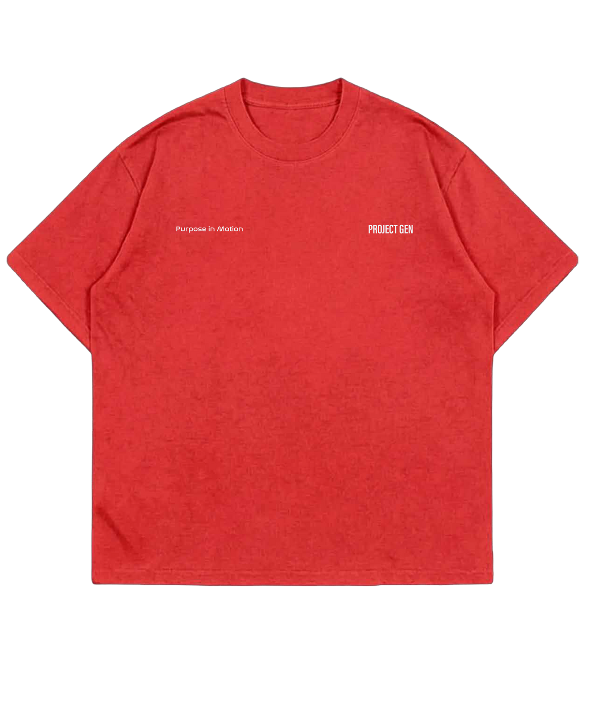 Project Gen T-shirt White on Red