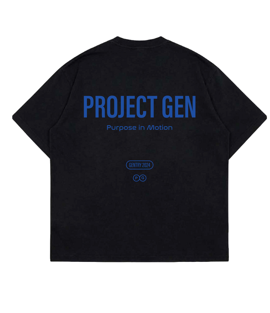 Project Gen T-shirt Blue on Black