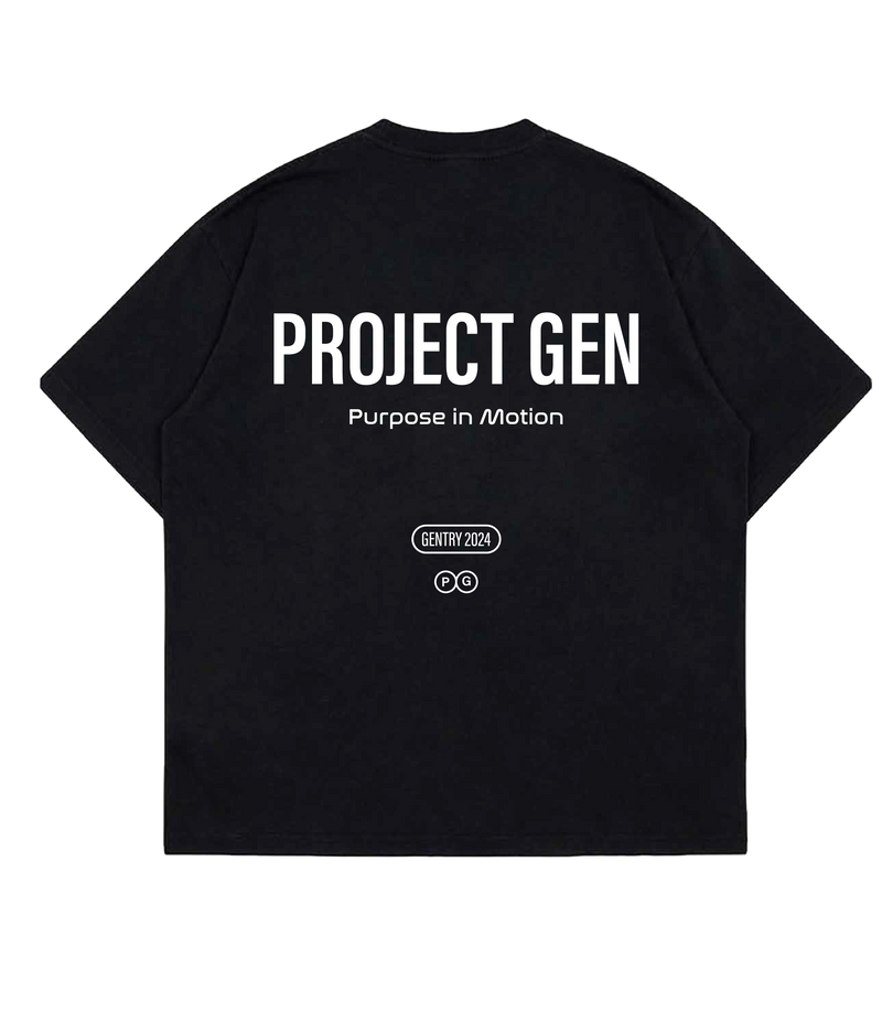 Project Gen T-shirt Black on White