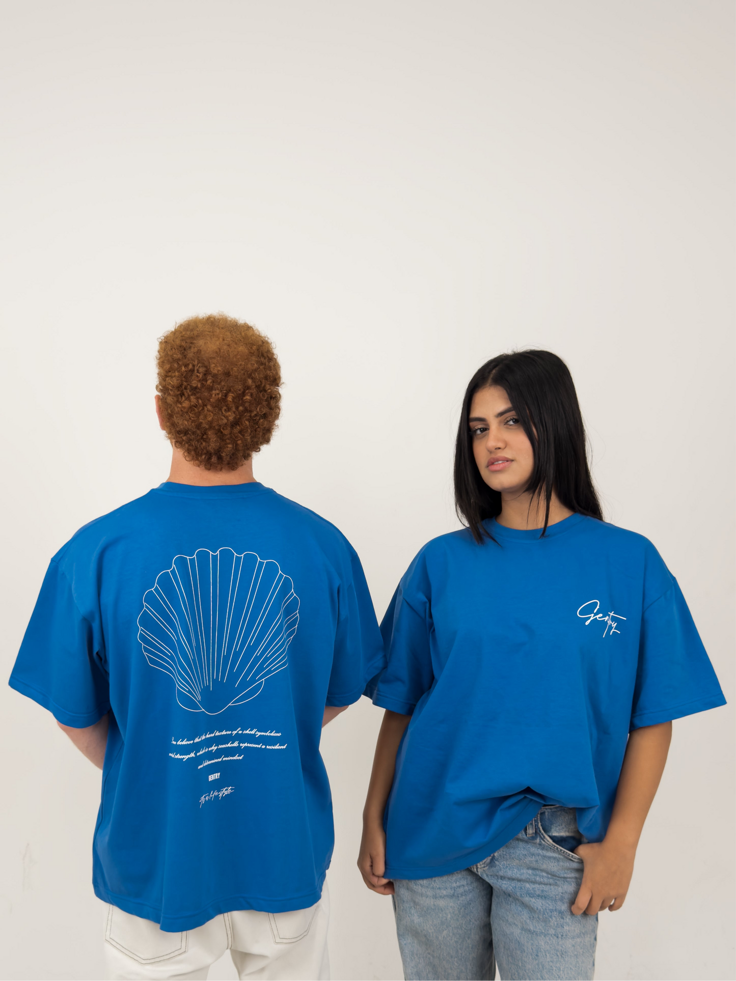 Royal Blue seashell t-shirt