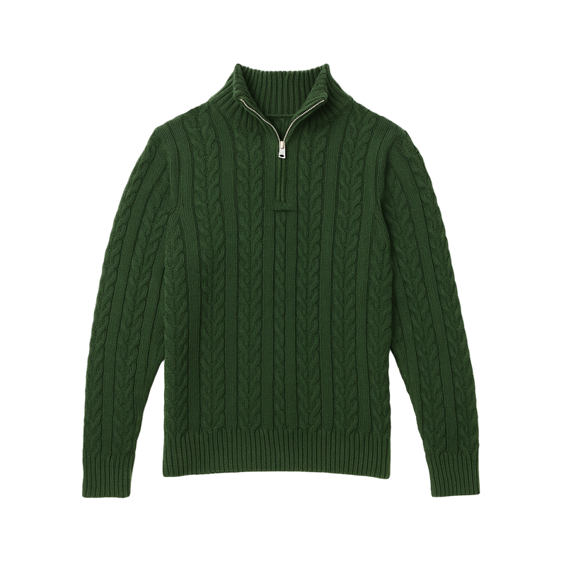 Cable knit emerald green QZ