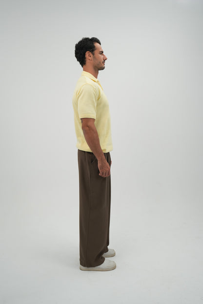 Butter Yellow Knitted Polo