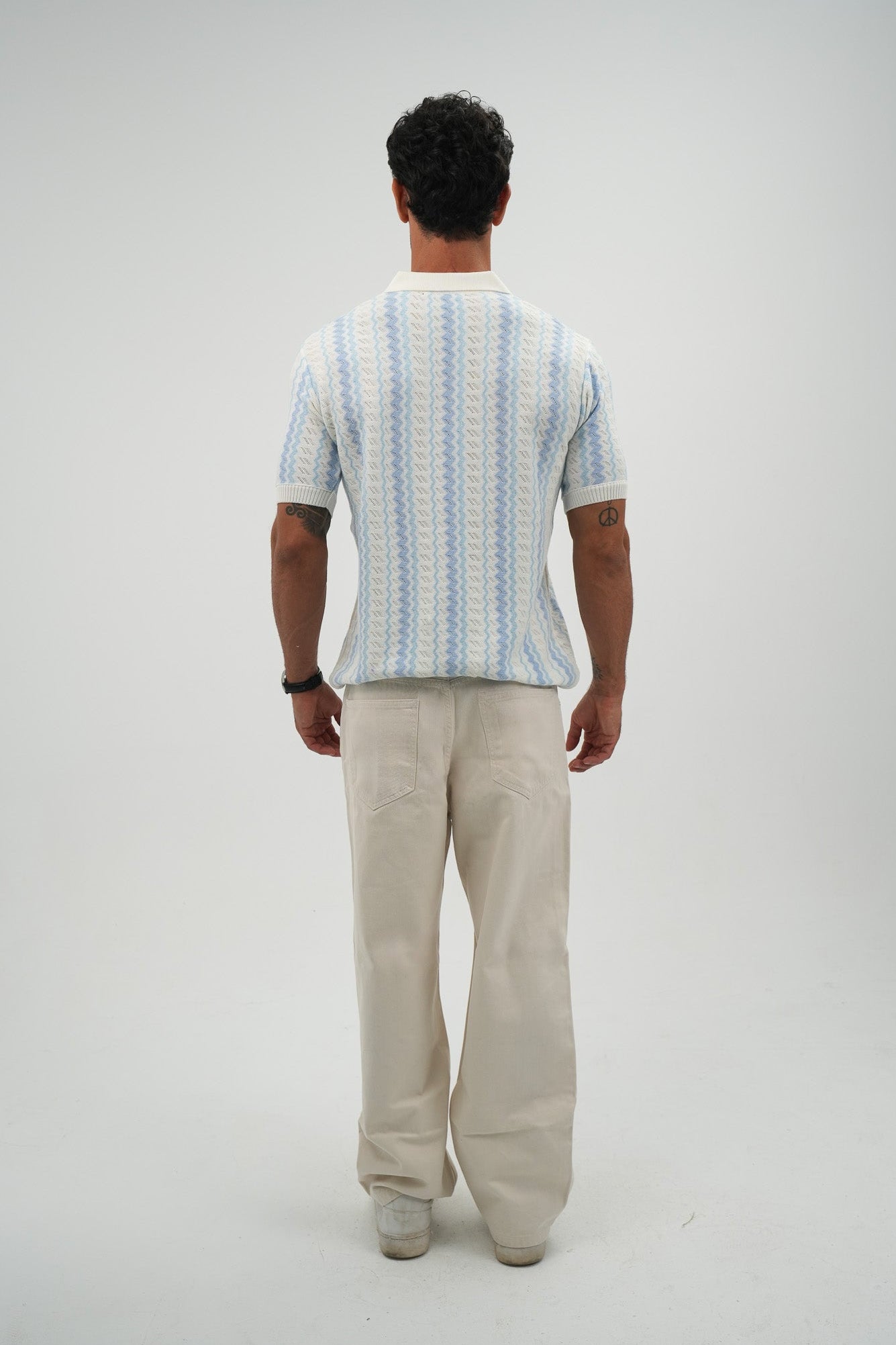 Zigzag Knitted Polo