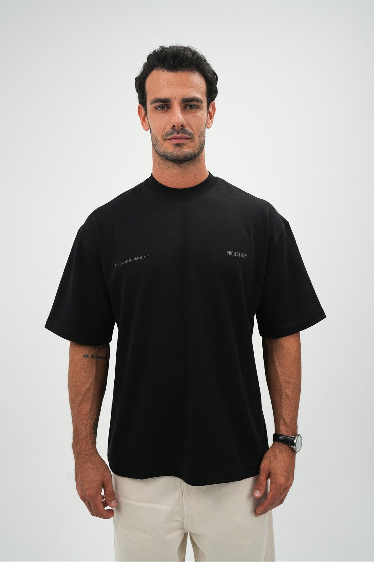 Project Gen T-shirt Grey on Black