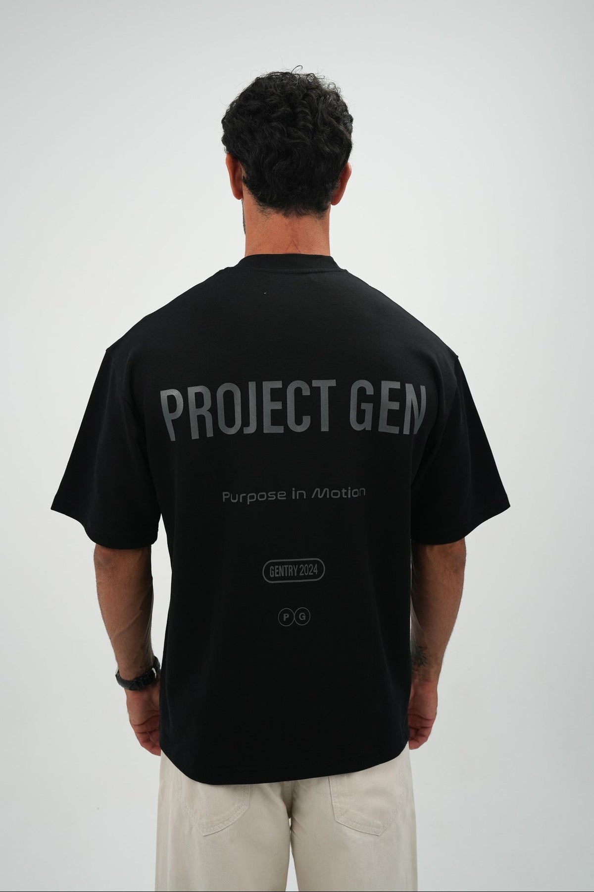 Project Gen T-shirt Grey on Black