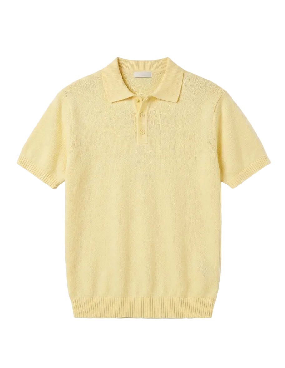 Butter Yellow Knitted Polo