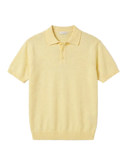 Butter Yellow Knitted Polo