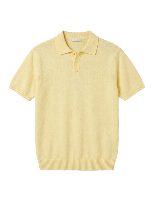 Butter Yellow Knitted Polo