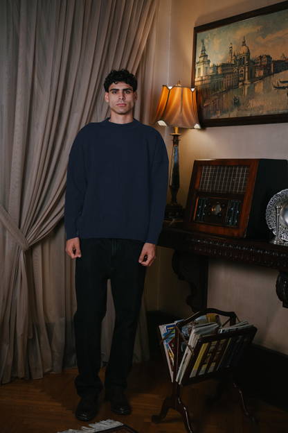 Navy Mohair Sweater