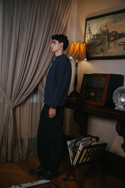 Navy Mohair Sweater