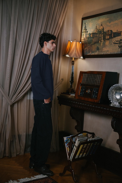 Navy Mohair Sweater