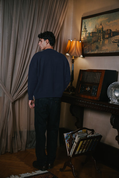 Navy Mohair Sweater
