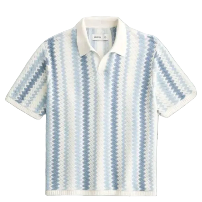 Zigzag Knitted Polo
