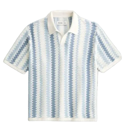 Zigzag Knitted Polo