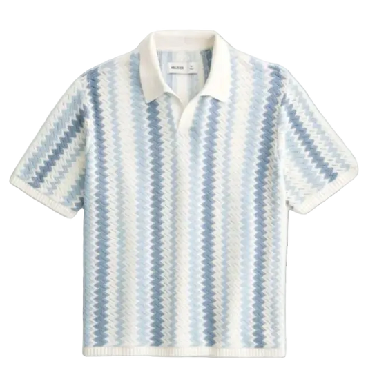 Zigzag Knitted Polo